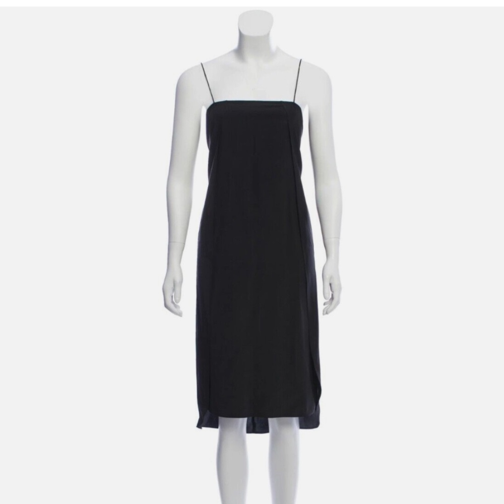 ★100% Authentic!! TOTÊME Girona Layered Silk Dress Black M★ - Picture 2 of 8